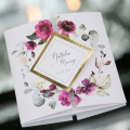 Zaproszenie ślubne z kolekcji subtelnej z motywem fuksjowych kwiatów