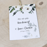 Zestaw 18 zawieszek na alkohol z zielonym motywem kwiatowym