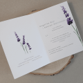 Zaproszenia ślubne drukowane z motywem lawendy