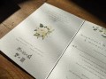 Zaproszenia ślubne drukowane z motywem białej róży