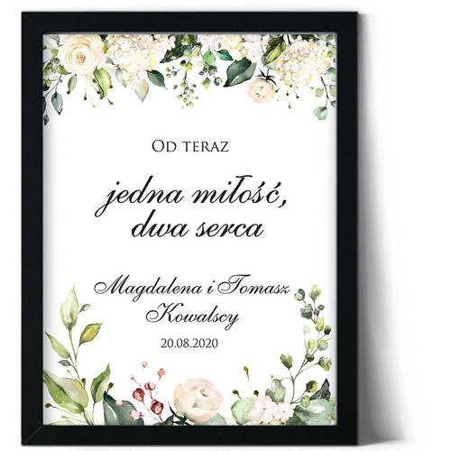 Plakat jedna miłość, dwa serca