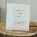 Ślubne zaproszenie minimalistyczne