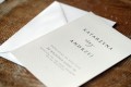 Ślubne zaproszenie minimalistyczne
