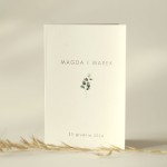 Zaproszenie ślubne z eukaliptusem