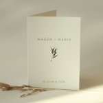 Zaproszenie ślubne z eukaliptusem