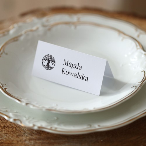 Elegancka winietka z drzewem