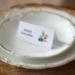 Winietki z kolekcji champagne z różą