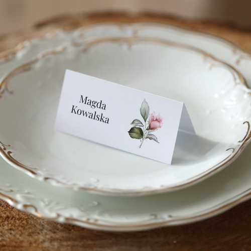 Eleganckie winietki z różą