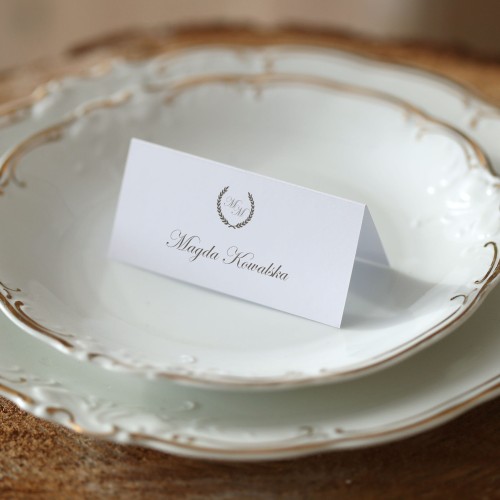 Winietki z kolekcji champagne z monogramem