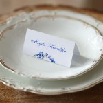 Winietki z wiankiem z niezapominajek