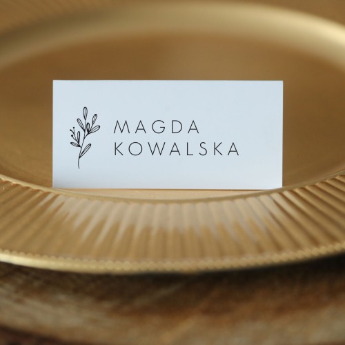 Winietki z delikatną gałązką