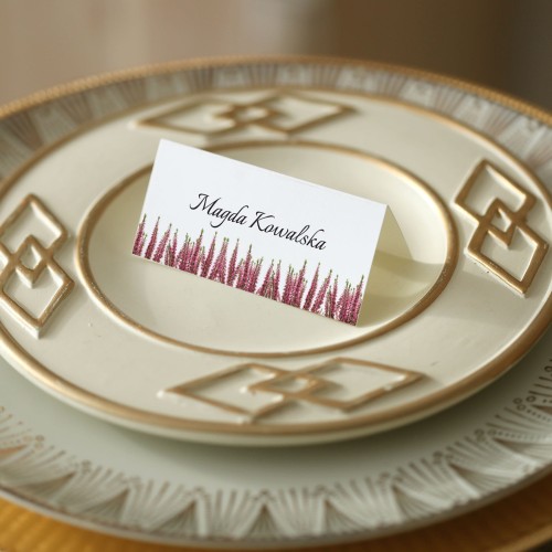 Winietki z motywem wrzosów