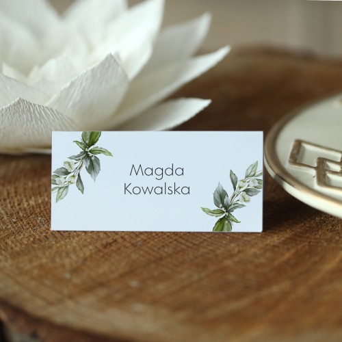 Delikatne winietki z zielonym wianuszkiem