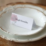 Winietki z bordowymi kwiatami boho