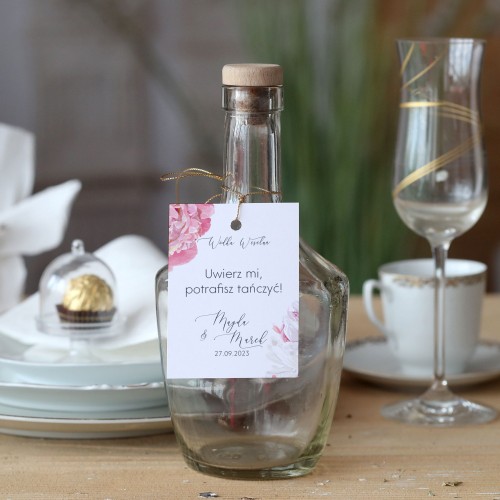 Zestaw 18 zawieszek na alkohol z piwnoniami