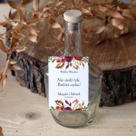 Zestaw 18 zawieszek na alkohol kolekcja Vintage z kwiatowym motywem czerwonych róż