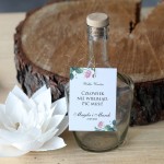 Zestaw 18 zawieszek na alkohol kolekcja Vintage Greenery z motywem liści eukaliptusa