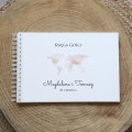 Księga gości na przyjęcie weselne z mapą