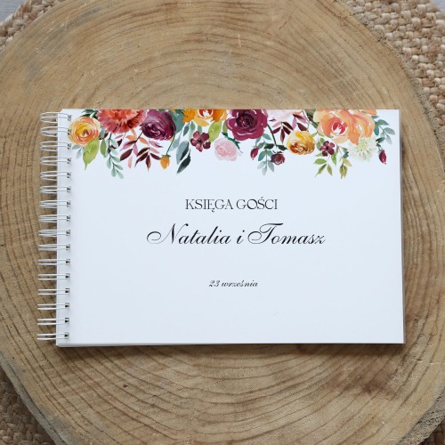 Księga gości na przyjęcie weselne z kolekcji subtelnej
