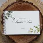 Księga gości klasyczna lub z ankietami - wzór z delikatnymi listeczkami