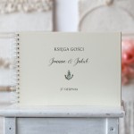 Księga gości klasyczna lub z ankietami - wzór z kotwicą
