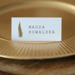 Winietki z liściem paproci