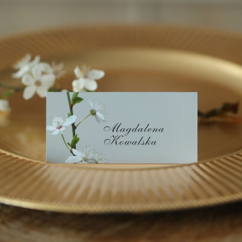 Winietki z gałązką kwitnącej wiśni