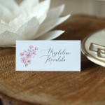 Winietki z malowanymi kwiatami jabłoni