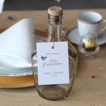 Zestaw 18 zawieszek na alkohol z malutką niezapominajką