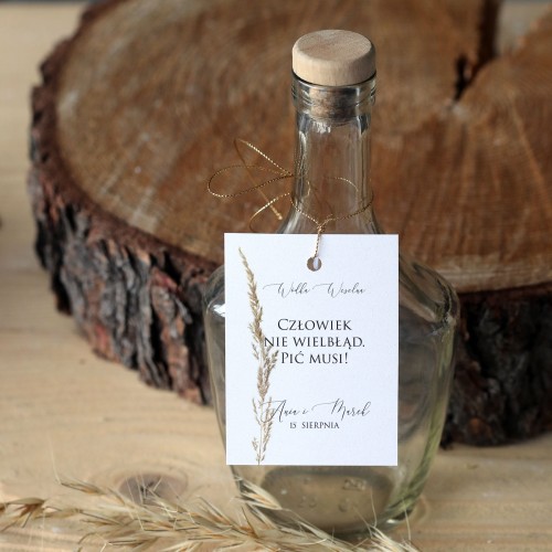 Zestaw 18 naturalnych zawieszek na alkohol z źdźbłem