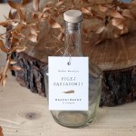 Zestaw 18 zawieszek na alkohol  z liściem paproci