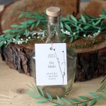 Zestaw 18 zawieszek na alkohol z roślinnym motywem