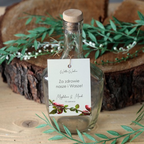 Zestaw 18 zawieszek na alkohol z kwitnącymi wiosennymi kwiatami