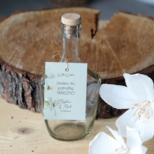 Zestaw 18 zawieszek na alkohol z kwiatami wiśni