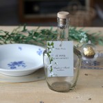 Zestaw 18 zawieszek na alkohol z gałązką kwitnącej wiśni