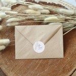 Naturalne naklejki ślubne z owsem - różne rozmiary