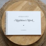 Księga gości klasyczna lub z ankietami - wzór z eleganckim ozdobnikiem