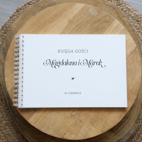 Księga gości na przyjęcie weselne z kolekcji eleganckiej