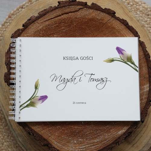  Księga gości klasyczna lub z ankietami - wzór z eustomą