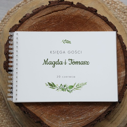 Księga gości klasyczna lub z ankietami - wzór rustykalny
