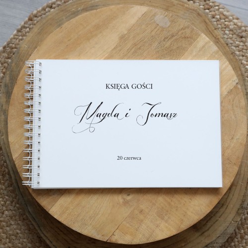 Księga gości klasyczna lub z ankietami - wzór minimalistyczny