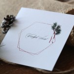 Kartki firmowe na Boże Narodzenie - 14,5 x 14,5 cm - nierozkładane