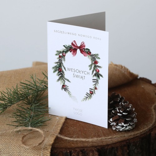 Klasyczne kartki firmowe na Boże Narodzenie - 12x17 cm