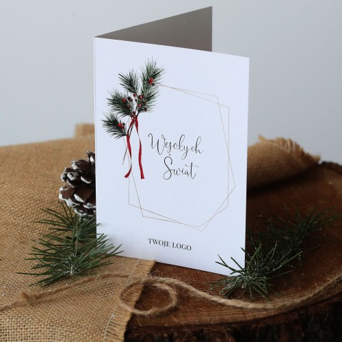 Kartki firmowe na Boże Narodzenie - 12x17 cm