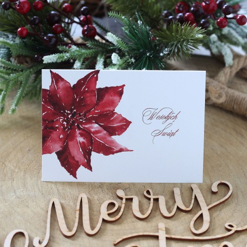 Kartki firmowe na Boże Narodzenie z gwiazdą betlejemską - 10x15 cm