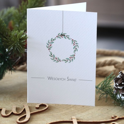 Minimalistyczne kartki firmowe na Boże Narodzenie - 10x15 cm