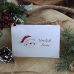 Kartki firmowe na Boże Narodzenie z bałwankiem - 10x15 cm