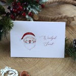 Wesołe kartki firmowe na Boże Narodzenie z mikołajem - 10x15 cm