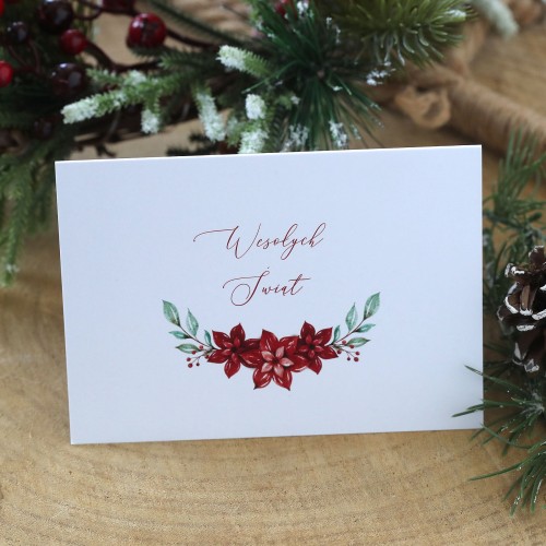 Kartki firmowe z elementem gwiazdy betlejemskiej - 10x15 cm