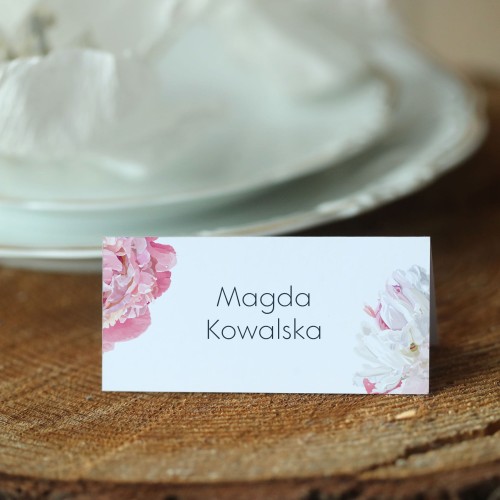 Winietki z piwoniami